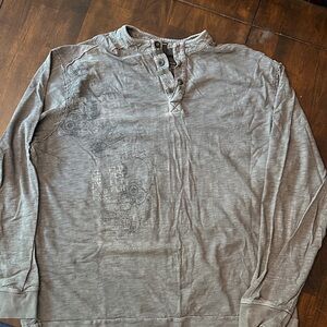 Harley-Davidson Gray Long Sleeve Henley